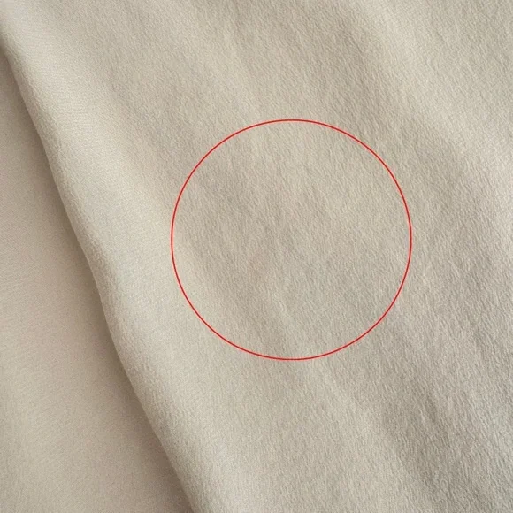 WHBM Silk Utility Blouse Size 4 Tan Long Sleeve Surplice V Neck High Low Casual - Picture 14 of 14